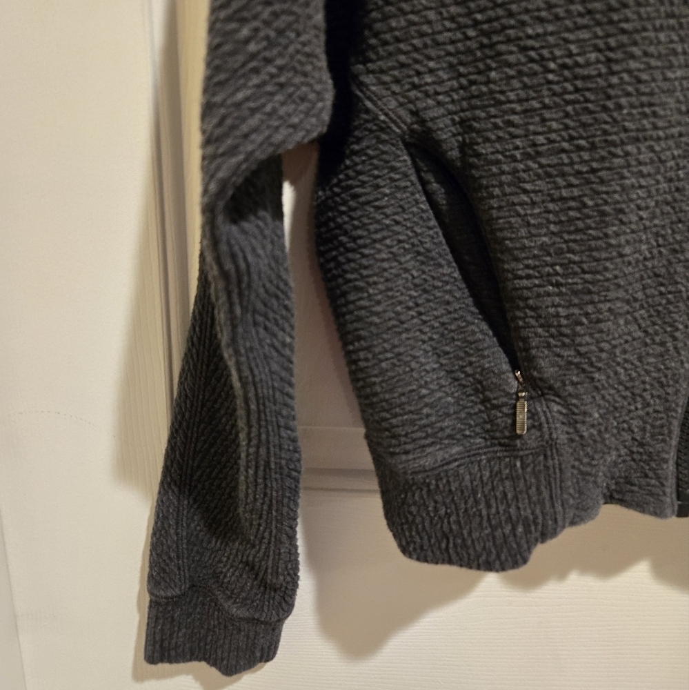 Lululemon size 4 full zip easy going jacket in heathered black - Picture 6 of 11